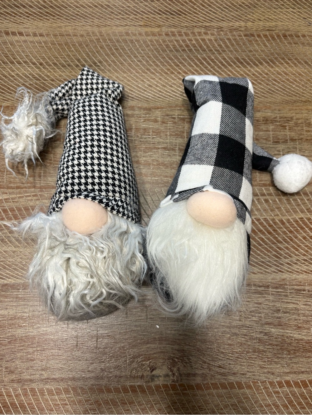 Neutral Black & White Gnome Décor Duo - Home Accents